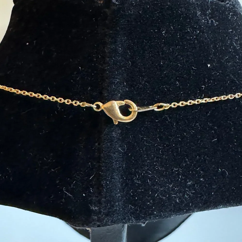 V Gold Tone Necklace - Picture 4 of 4